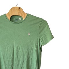 Polo Ralph Lauren Mens XL Custom Slim Fit Green T-Shirt Pink Pony Logo Cotton