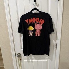 Gloomy Bear Graphic T-Shirt Black Anime Horror Tee Size L