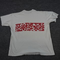 Vintage On The Beach Shirt Mens XL White Hawaiian Floral Single Stitch USA