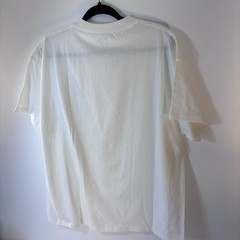 Hanes Adult Beefy-T. T-Shirt with Pocket. Size Large -White Relaxed Fit