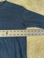 American Eagle Super Soft Long Sleeve T Shirt Mens MT Medium Tall Blue Crew Neck