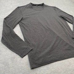 Public Rec Shirt Mens XL Gray Go To Long Sleeve Crew Neck Logo Casual Tee
