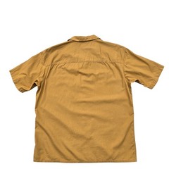 Uniqlo Men’s S Short Sleeve Open Collar Shirt in Mustard