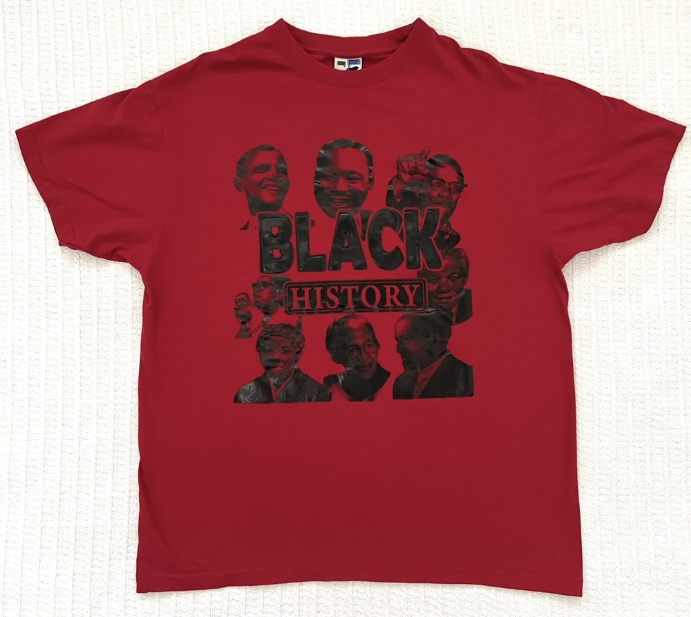 Civil Rights Activism Black History T-Shirt Red XL 24” X 30” 90’s Vintage