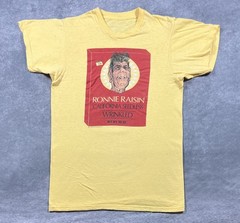 Vintage 1980 Ronald Reagan Ronnie Raisin California Seedless Wrinkled Shirt Sz M