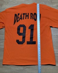 Death Row Records Graphic Tee Long Sleeve Mens L West Coast Rap in Prison Orange