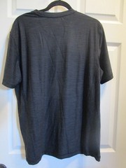 GREG NORMAN BIG SHARK LOGO BLUE HEATHER T-SHIRT SIZE MEDIUM