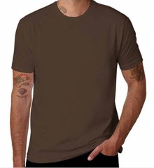 Solid Color Basic Short Sleeve T-Shirt, Regular Fit Casual Streetwear for Men