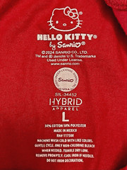 Sanrio Hello Kitty Red Crew Neck Short Sleeve LARGE LOT/3 VARIOUS DESIGNS
