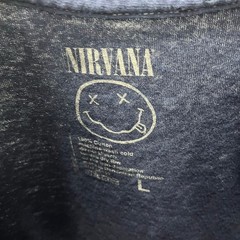 Nirvana In Utero T Shirt Size Large L Blue Acid Wash Mineral Wash Graphic Tee
