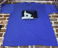 Vintage Alaska Nenana River Whitewater Denali National Park 90s Blue XL Healy
