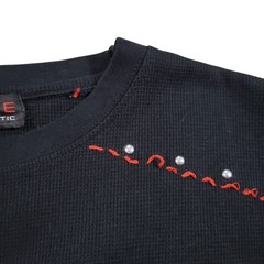 Red Ape Y2K Shirt Mens XXL Black Thermal Pullover Embroidered Streetwear Skater