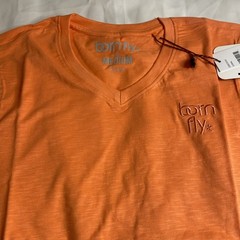 SIZE MEDIUM-BORN FLY-T SHIRT MENS-BRIGHT ORANGE-NEW