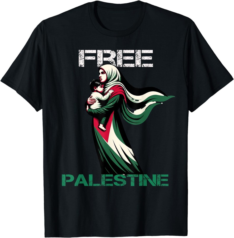 I Love Free Palestine Mother Children Gaza Strip T-Shirt