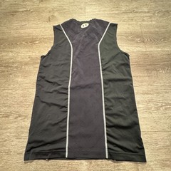 Under Armour Shirt Mens Small Black Tank Top Fitted Logo Workout Performance