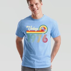 Vintage 1976 50th Birthday Unisex T Shirt Gift Tee For Women Mum Grandpa