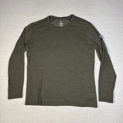 Men’s Kuhl Intent Krew Large Tapered Fit Green Long Sleeve Athleisure Shirt