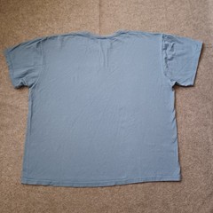 Vtg Nike T Shirt Mens XXL Blue Center Swoosh Embroidered There Is No Finish Line