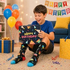 Zmart 12th Birthday Socks Gift Box – Celebration for 12 Year Old Boys & Girls