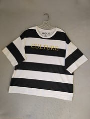 Official Migos Culture Rap Group Shirt XL Short Sleeve Concert Striped Crew Neck