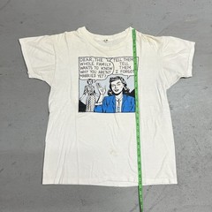 Vintage Roy Lichtenstein Flying Fish LA Shirt Forgot To Get Married 80s XL Art