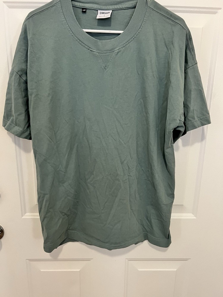 Gymshark Men’s Green Crew Neck Short Sleeve T-Shirt Size L Cotton Jersey