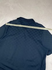 LOUIS VUITTON Men’s Damier Short Sleeve Polo Shirt Navy 100% Cotton Size L