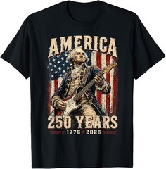 Vintage George Washington Playing Guitar 250 Years America Unisex T-Shirt