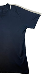 Nike Men’s Navy Blue Dri-FIT Short Sleeve T-Shirt White Swoosh Logo Size L