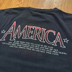 Jesus Men’s Shirt Black America It’s Time To Pray Eagle Scripture Size Large