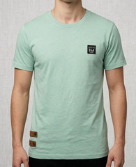 Men’s Mint Green Slim Fit T-Shirt Crew Neck Short Sleeve Casual Cotton Blend
