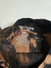 TRUE RELIGION Brown BUDDHA TIE DYE Short Sleeve Small Graphic Lounge T-shirt