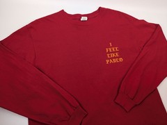 I Feel Like Pablo Long Sleeve Red Tee Kanye West Yeezy Size XL Pablo Tour Suna