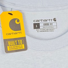 CARHARTT Shirt ADULT LARGE BLUE HEAVYWEIGHT OUTDOOR Rugged WORK WEAR NWT