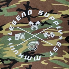 RothCO Shirt Mens XL Green Camo Graphic Tee Hunting Casual Preppy Logo