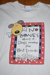 VTG Dog T Shirt No Bones About It Dogs Make the Best Friends Dog Bone Cheerful L