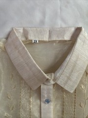 Barong Tagalog Formal Wear Men’s Size 2X NWOT Philippines Organza NWOT