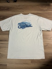 O’Neill Surf Y2K Shirt Mens XL Skater White Blue Spellout Logo Double Sided
