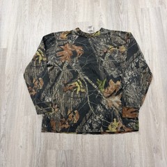 Vintage Mossy Oak Camo Shirt Mens Large Green Long Sleeve 90s Camouflage Hunting