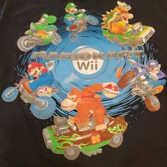 Vintage 2008 Nintendo Mario Kart Wii Graphic TShirt Excellent 16×21 Youth Small