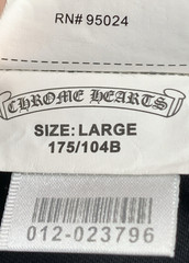 Chrome Hearts USA T-Shirt Men’s Large Black American Flag Print Crew Cotton