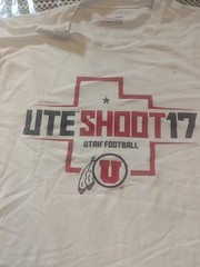 Under Armour HeatGear Utah Utes Football Graphic Tee White Mens L Loose Fit