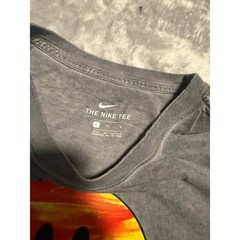 Nike T-Shirt Mens Large Gray Like Nike Smiley Face Graphic Acid Wash Tee
