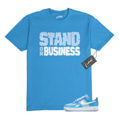 Air Force 1 Psychic Blue University Patent White LV8 T Shirt to Match SOB