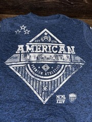 American Fighter Premium Athletics T-Shirt Adult M Blue Training Gym MMA Active