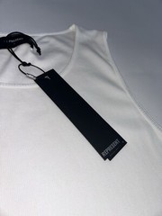 Represent Men’s Tank Top Vest Ribbed Flat White Cotton Summer Holiday Gym Layer