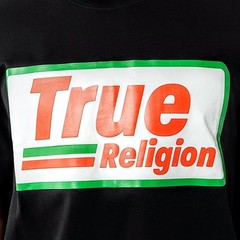True Religion T-Shirt Men’s 2XL Black White Orange Green Jeans Gas Box Logo NWT
