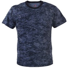 Men’s Midnight Blue Digital Camouflage Short Sleeve T-Shirt Rothco 88947