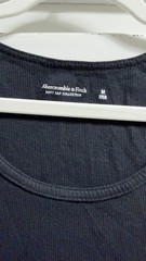 abercrombie and fitch wifebeater tank top ribbed a-shirt black medium