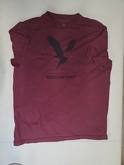 American Eagle T-Shirt L Burgandy Short Sleeve Super Soft Standard Fit (A35)